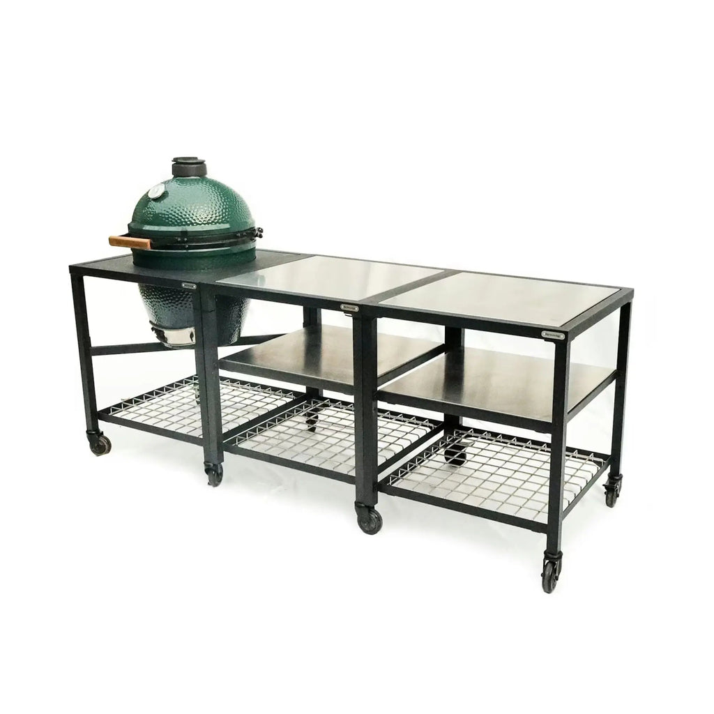 Big Green Egg Modular Nest | 2 Expansion frames with Stainless Steel Surfaces