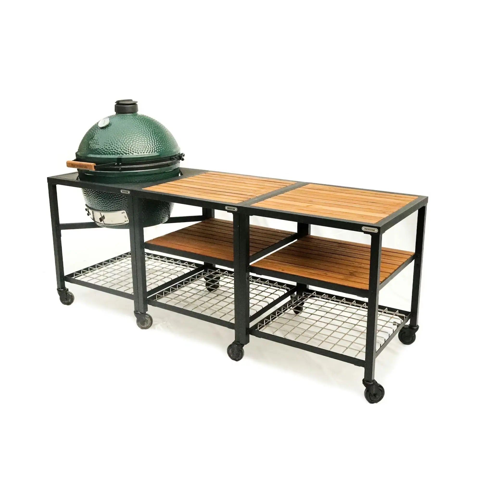 Big Green Egg Modular Nest | 2 Expansion frames with Acacia Surfaces