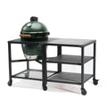 Big Green Egg Modular Nest + Expansion Frame + Distressed Acacia Shelves
