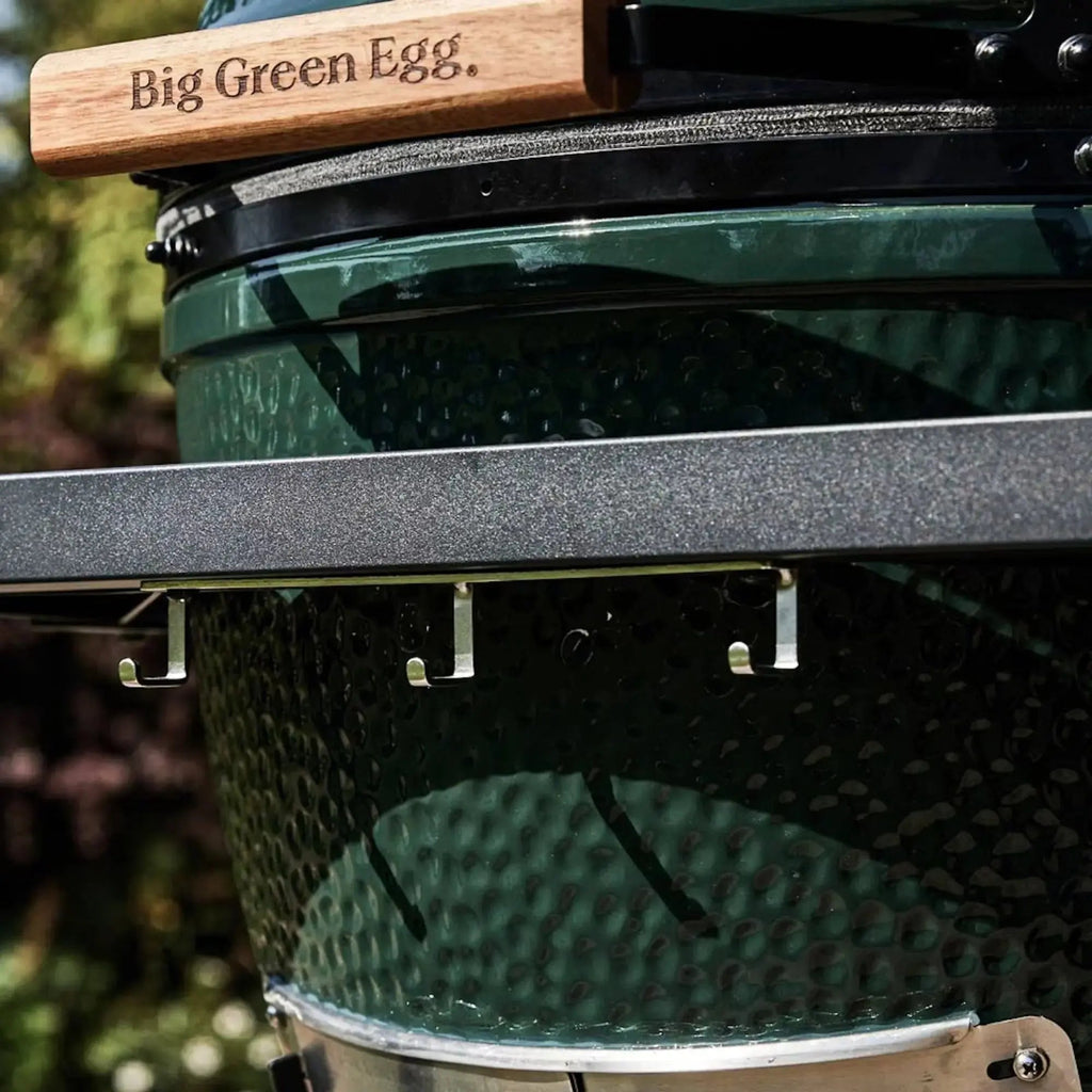 Big Green Egg Corner Modular Nest | 1 Expansion frame and 1 Cabinet with Stainless Steel Surfaces