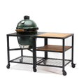 Big Green Egg Modular Nest + Expansion Frame + 2 Acacia Shelves