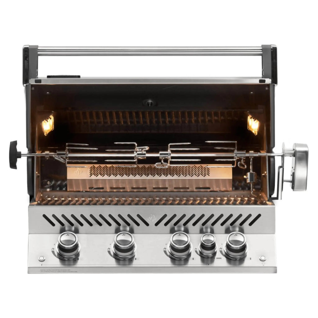 Napoleon Built-in Prestige PRO 500 Gas BBQ with Infrared Rear Burner & Rotisserie | FREE COVER