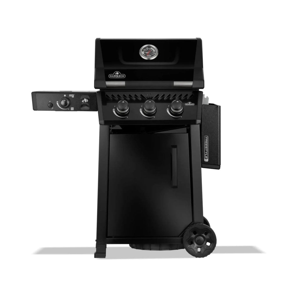 Napoleon Grills FREESTYLE PRO 365 Gas BBQ - 3 Burners in Black with Infrared Side Burner | FP365DSIBPK-1-GB