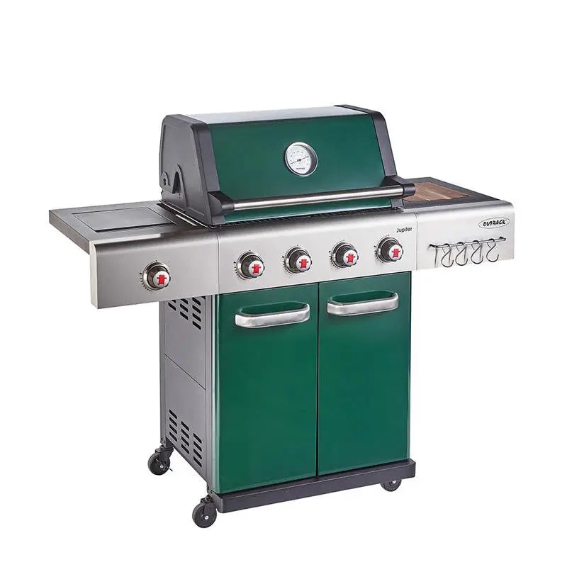 Outback Jupiter 4 Burner Hybrid BBQ | Green | OUT370765