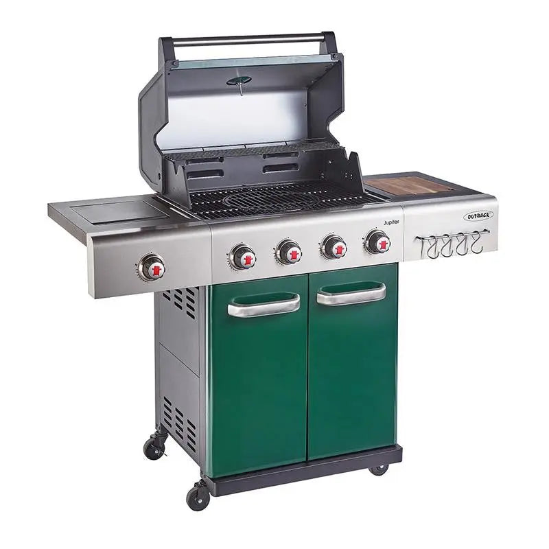 Outback Jupiter 4 Burner Hybrid BBQ | Green | OUT370765