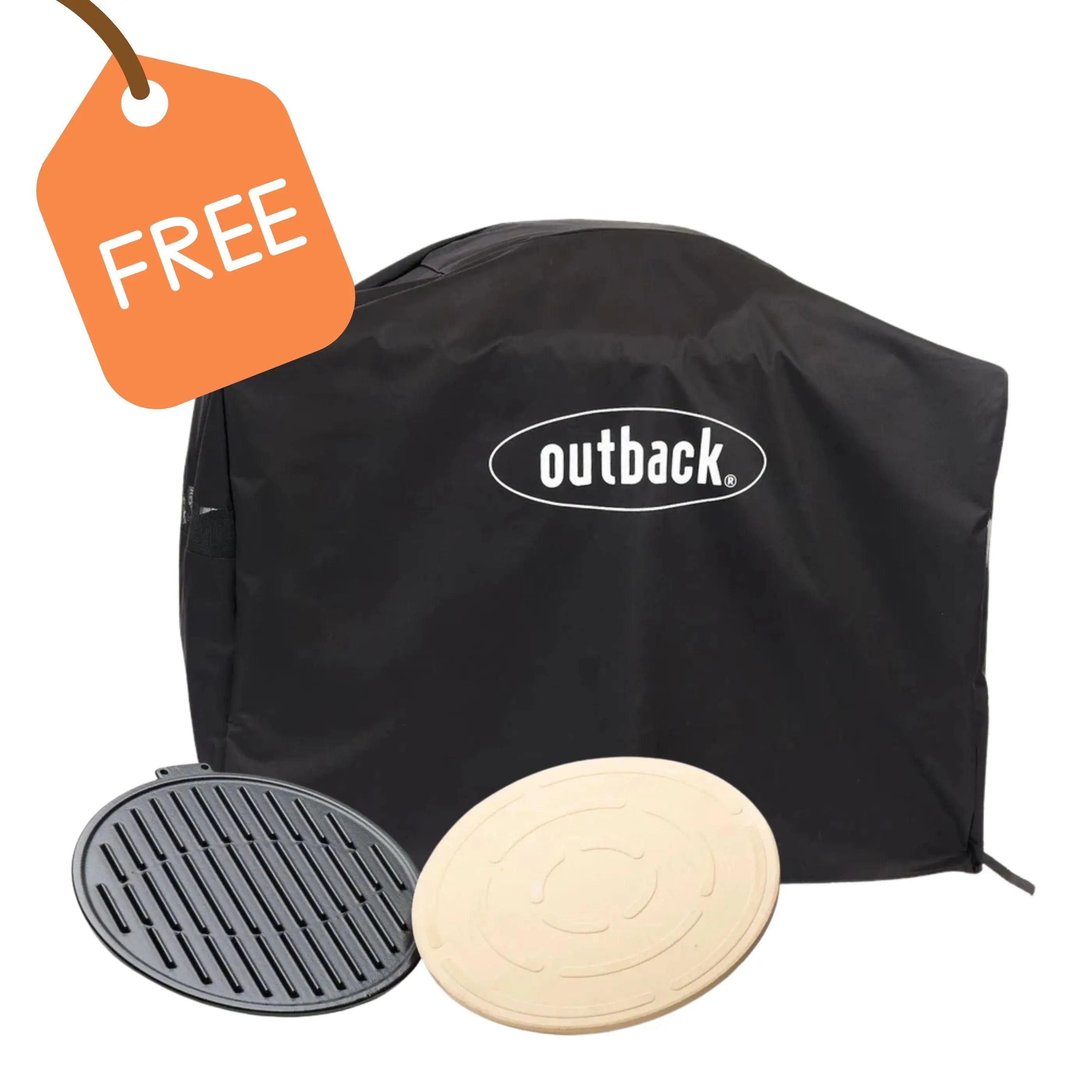 Outback Jupiter 6 Burner Hybrid BBQ | Free Cover | Pizza Stone & Griddle Set