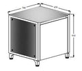Oliveti Single Door Cupboard with sink cut-out (700)